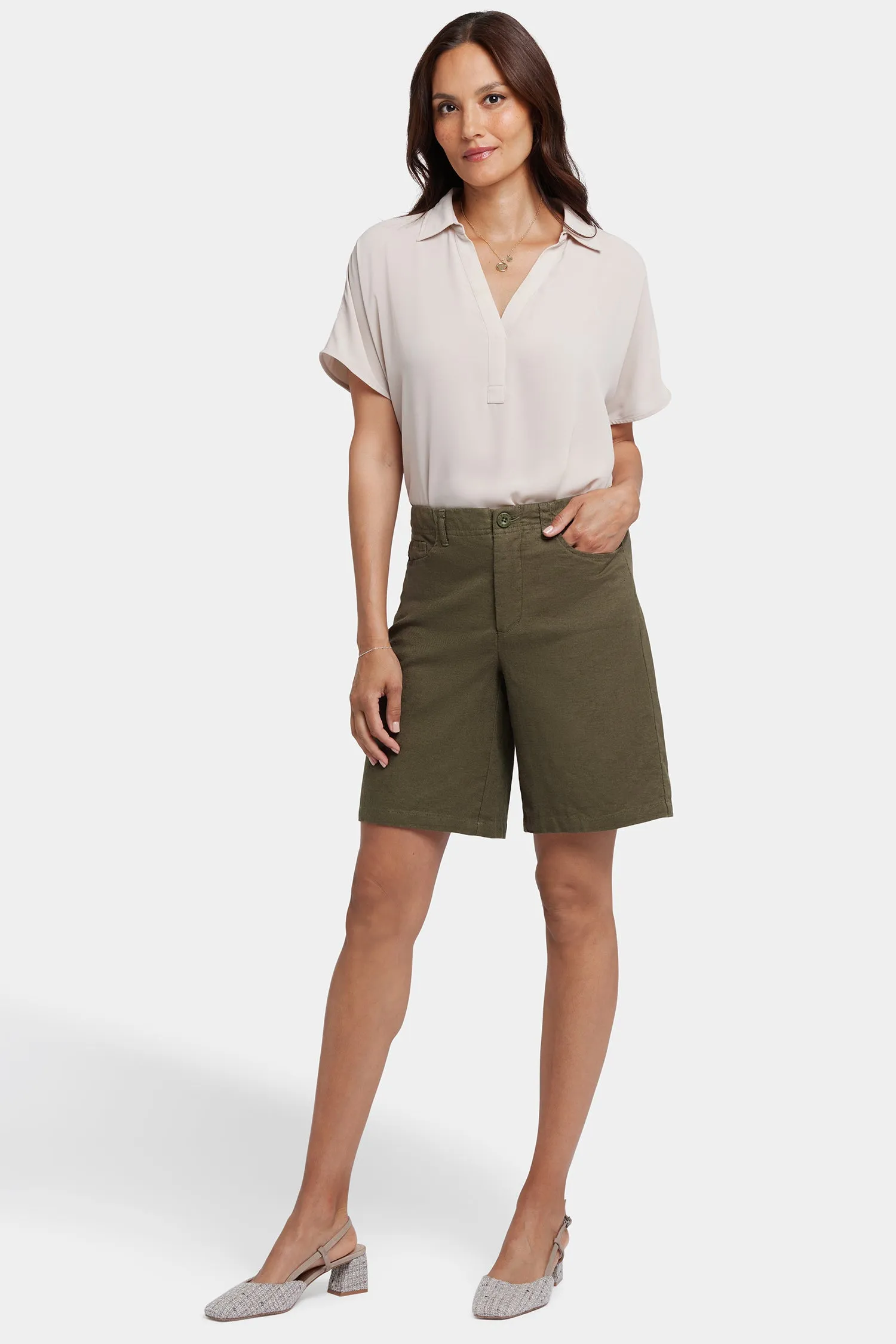 5 Pocket Bermuda Shorts - Bay Leaf