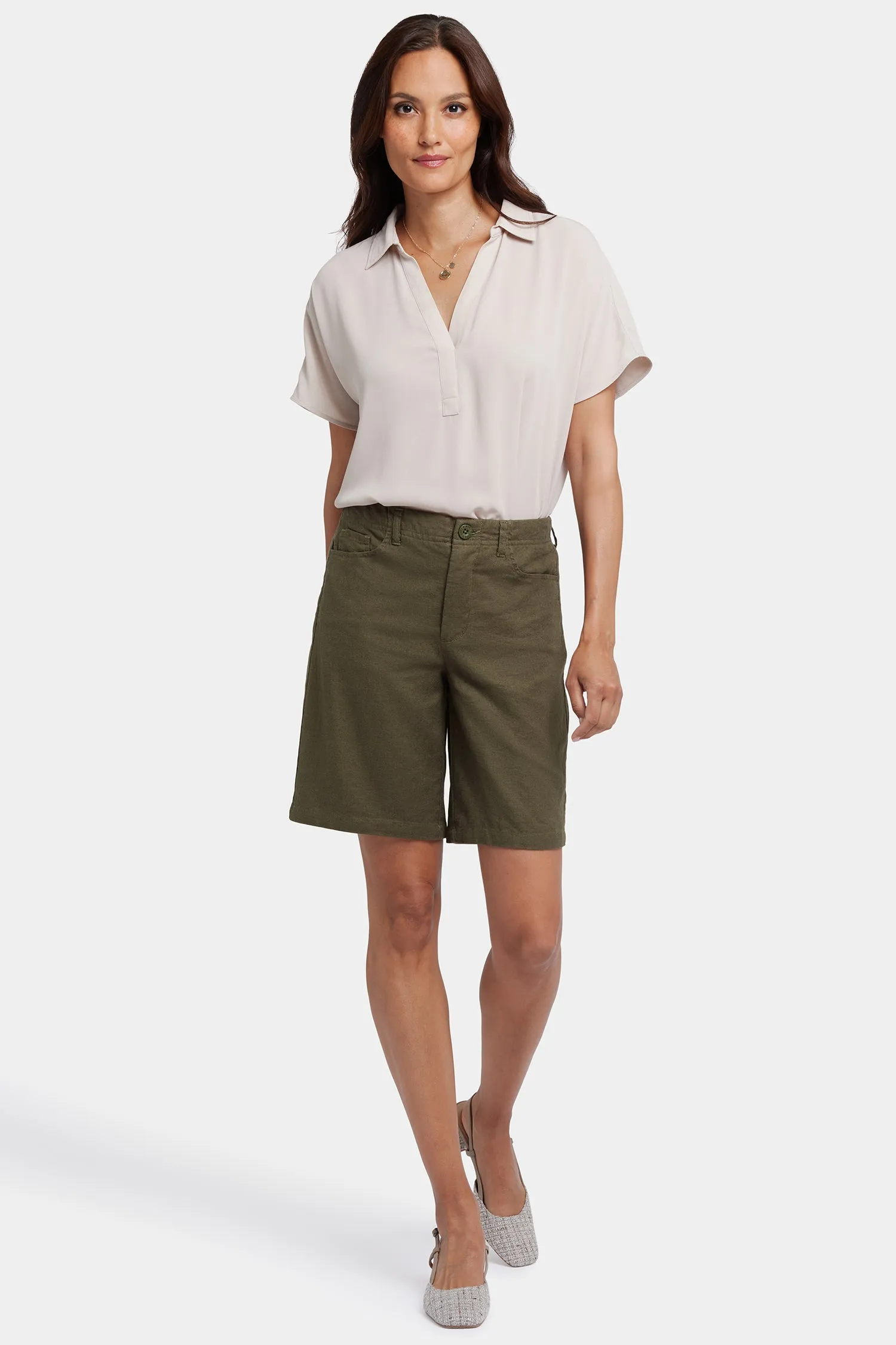 5 Pocket Bermuda Shorts - Bay Leaf