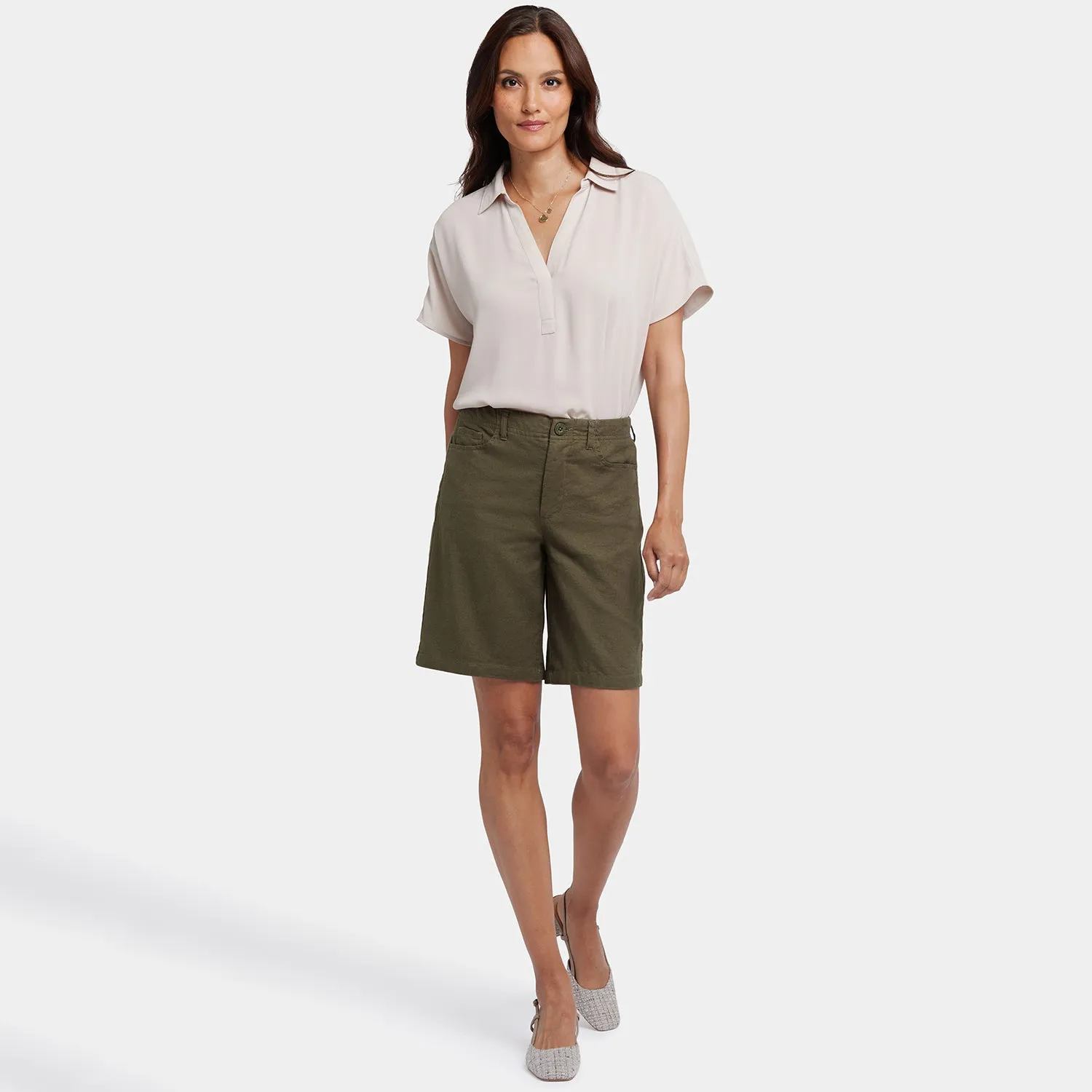 5 Pocket Bermuda Shorts - Bay Leaf