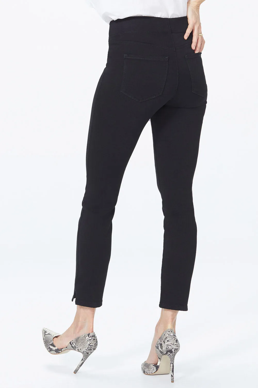 Alina Skinny Ankle Pull-On Pants - Black