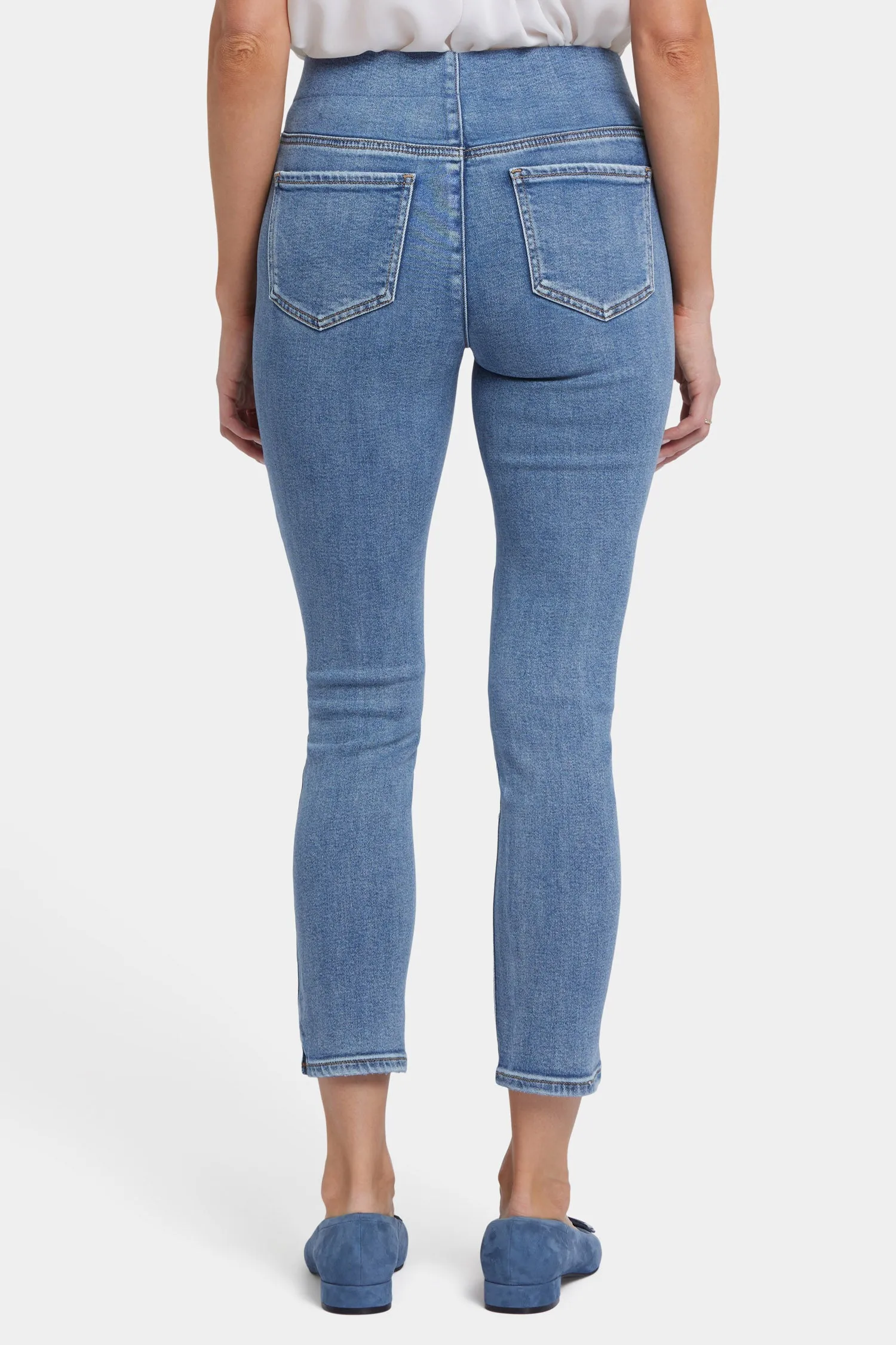 Ami Skinny Ankle Pull-On Jeans - Minorca Isle