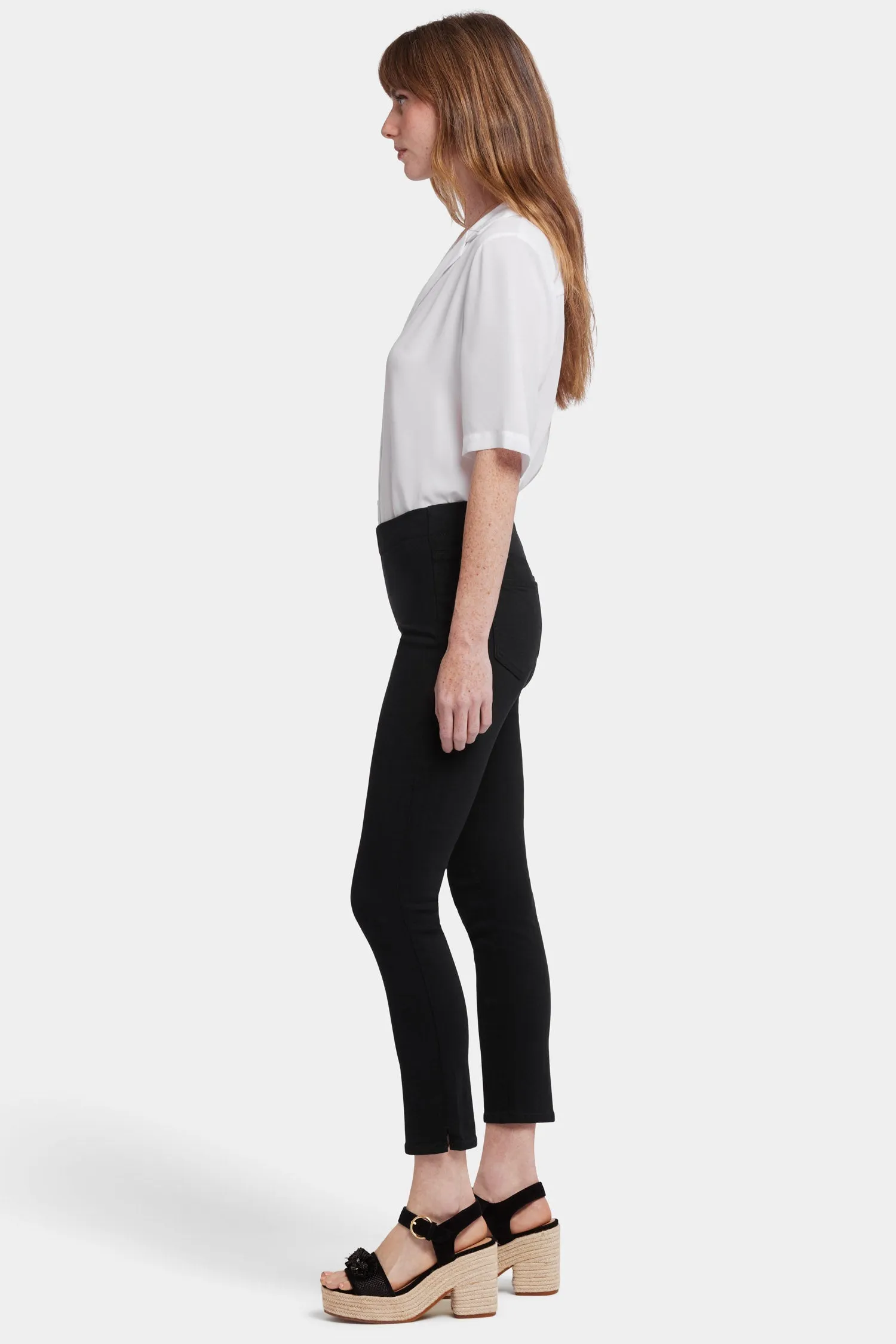 Ami Skinny Ankle Pull-On Jeans - Overdye Black