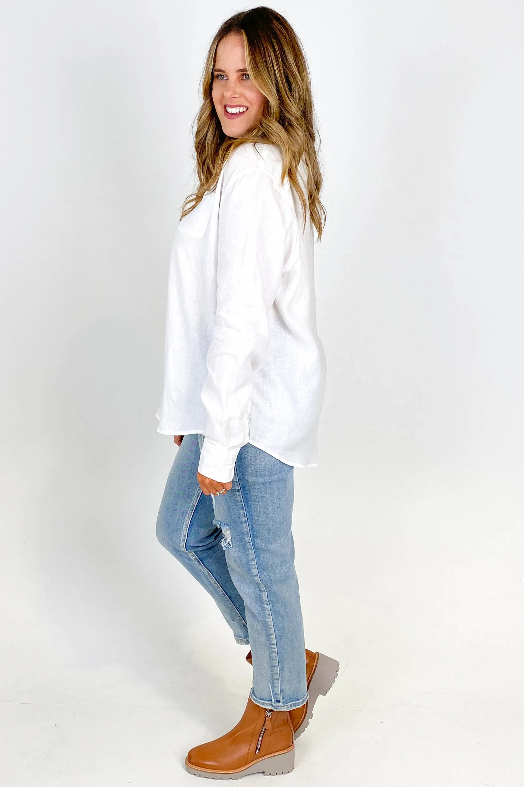 AS Colour Linen Shirt White