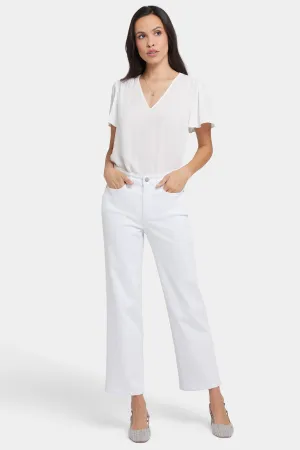 Bailey Relaxed Straight Ankle Jeans - Optic White