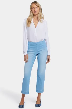 Bailey Relaxed Straight Ankle Pull-On Jeans - Canary Beach