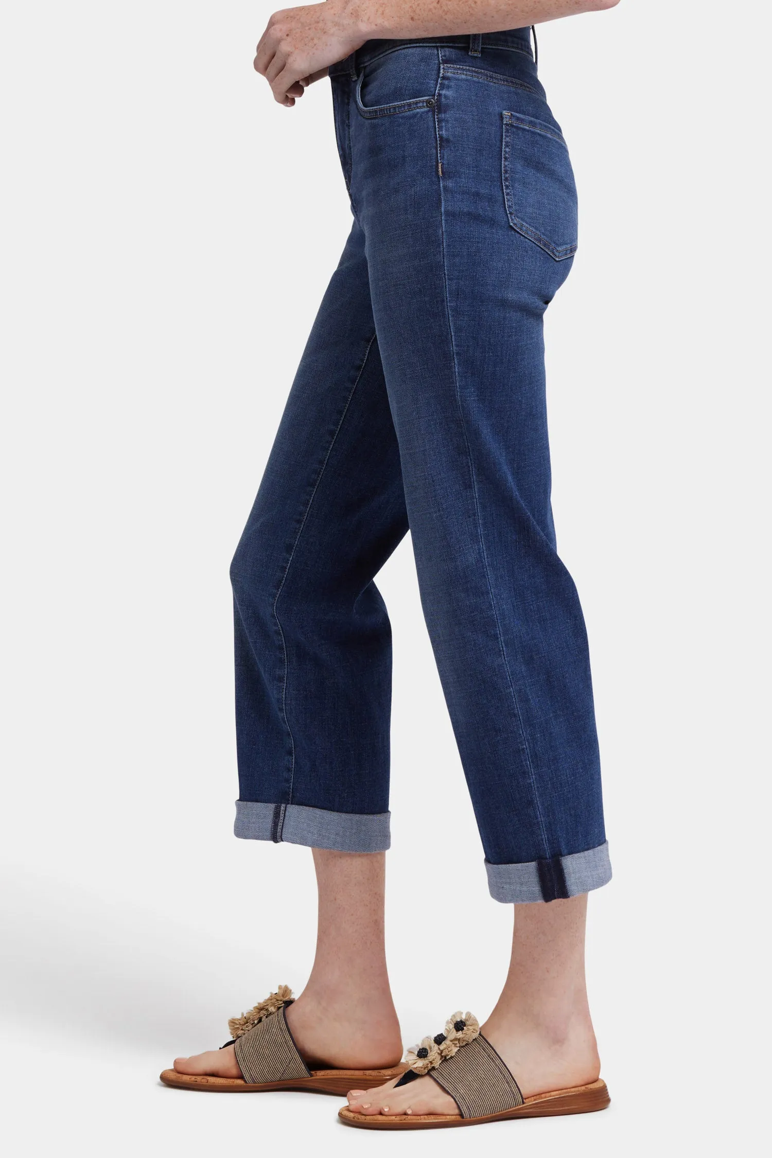 Bailey Relaxed Straight Crop Jeans - Asturia Shore