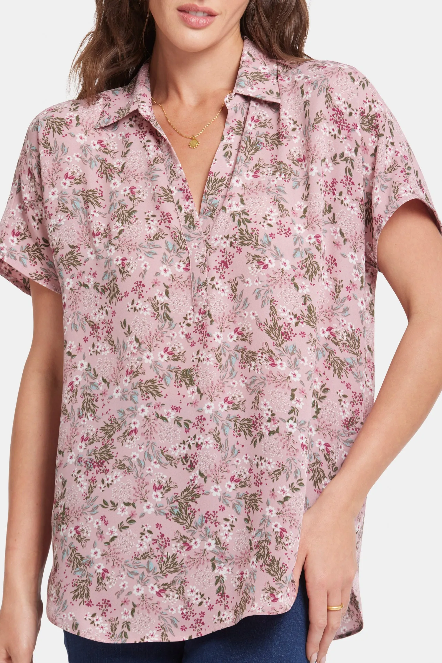 Becky Short Sleeved Blouse - Berry Fields