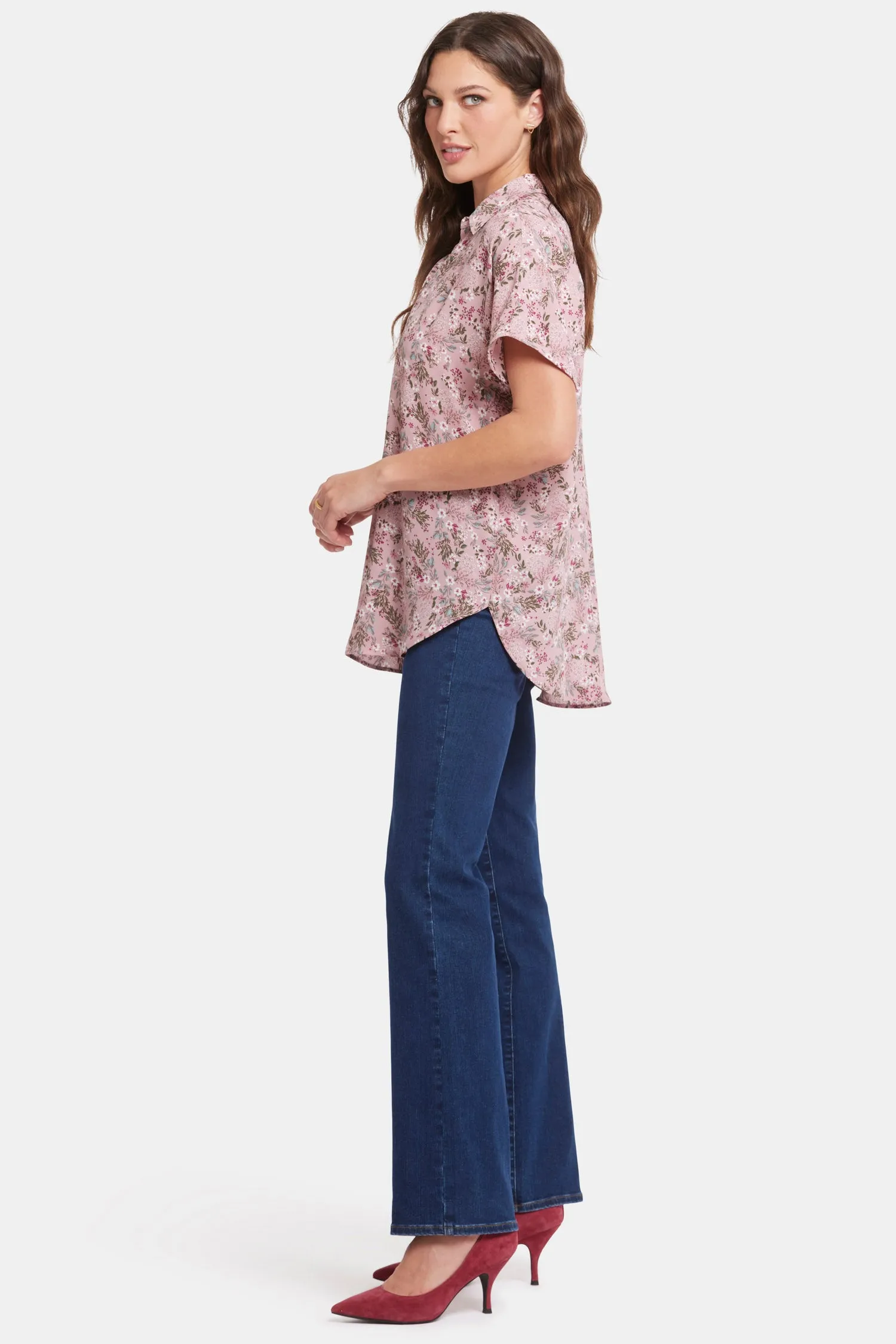 Becky Short Sleeved Blouse - Berry Fields