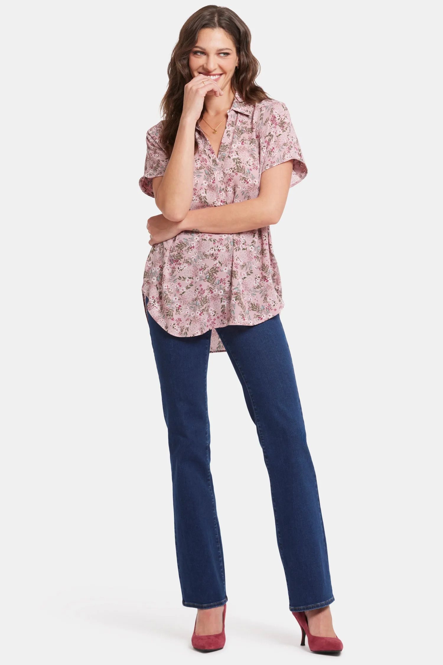 Becky Short Sleeved Blouse - Berry Fields