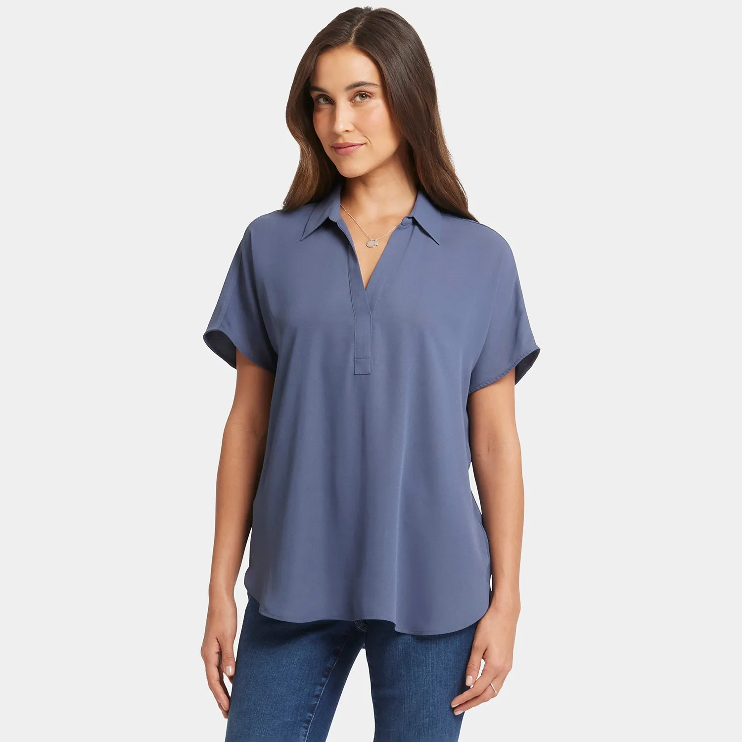 Becky Short Sleeved Blouse - Cascade Lake