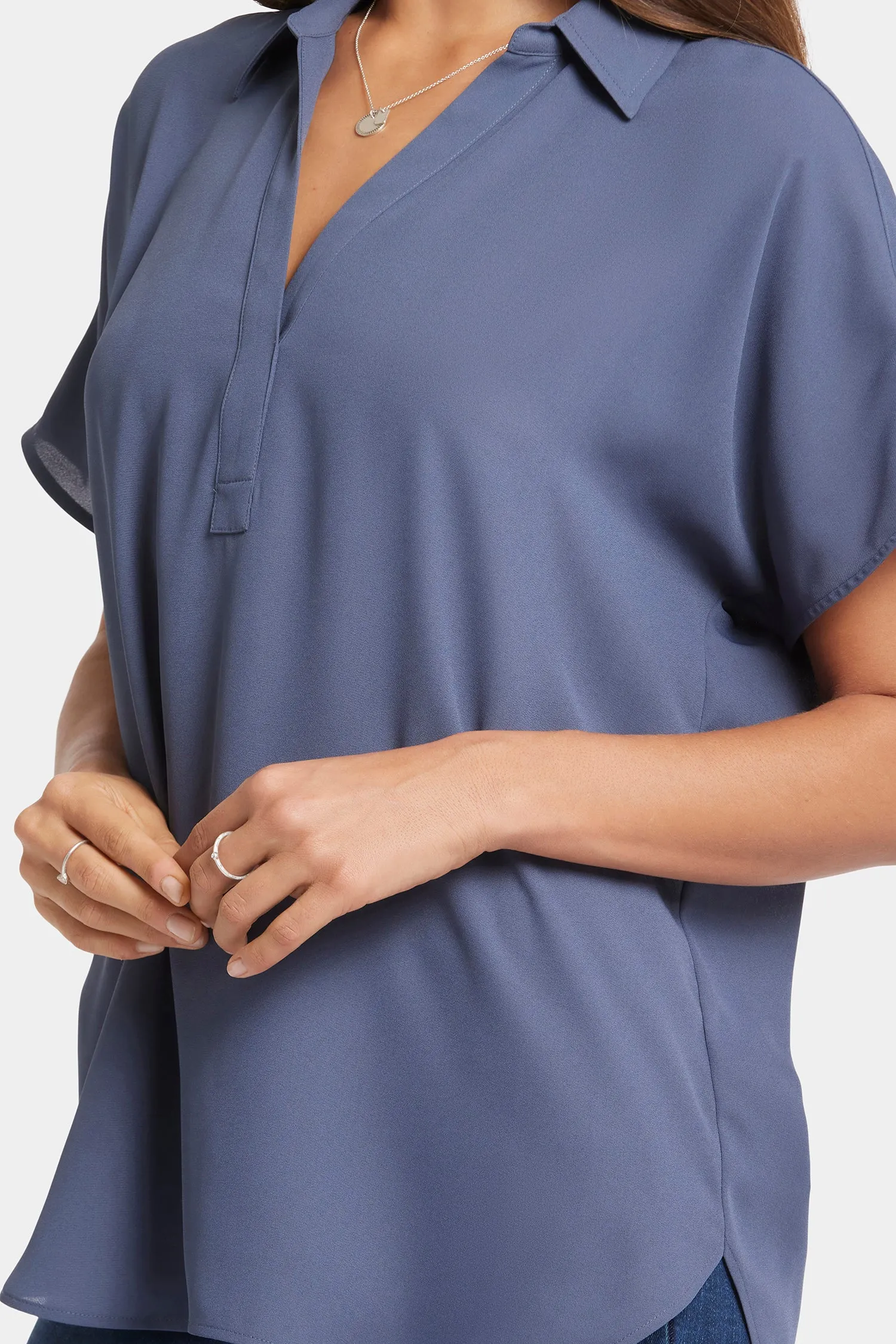 Becky Short Sleeved Blouse - Cascade Lake