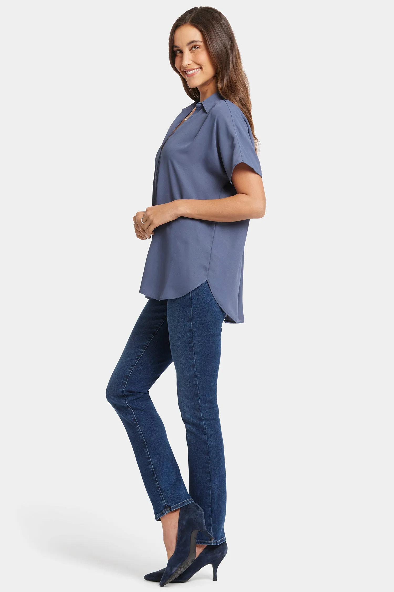 Becky Short Sleeved Blouse - Cascade Lake