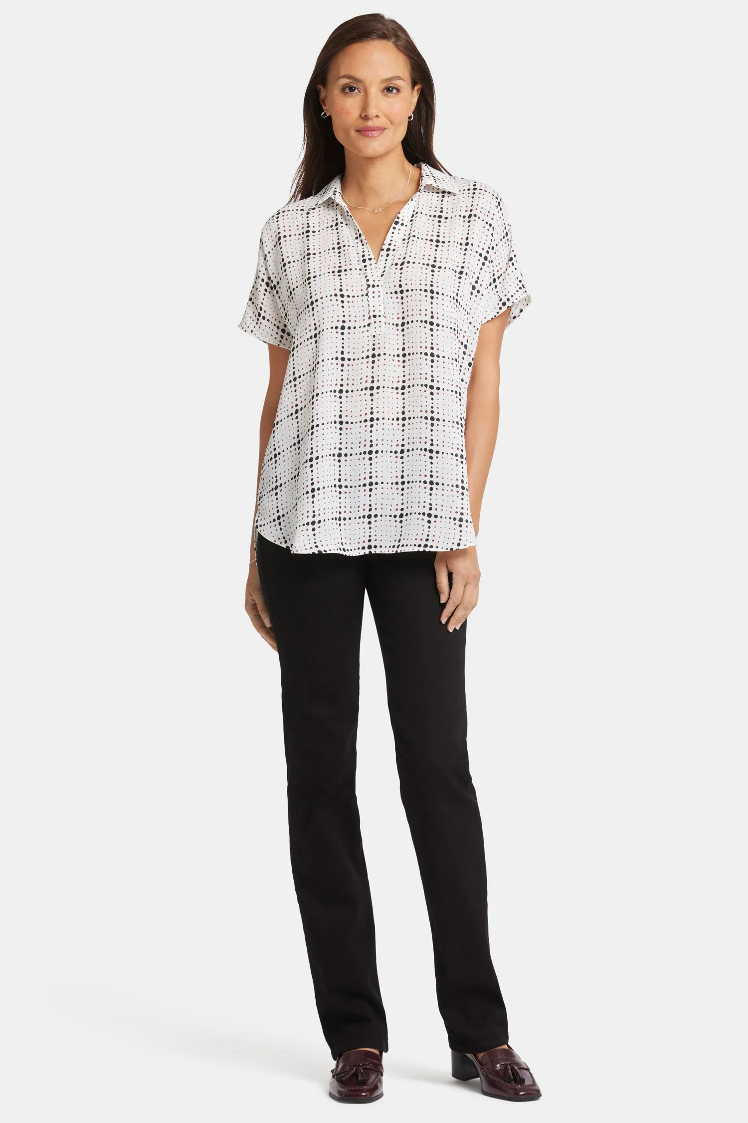 Becky Short Sleeved Blouse - Skylight