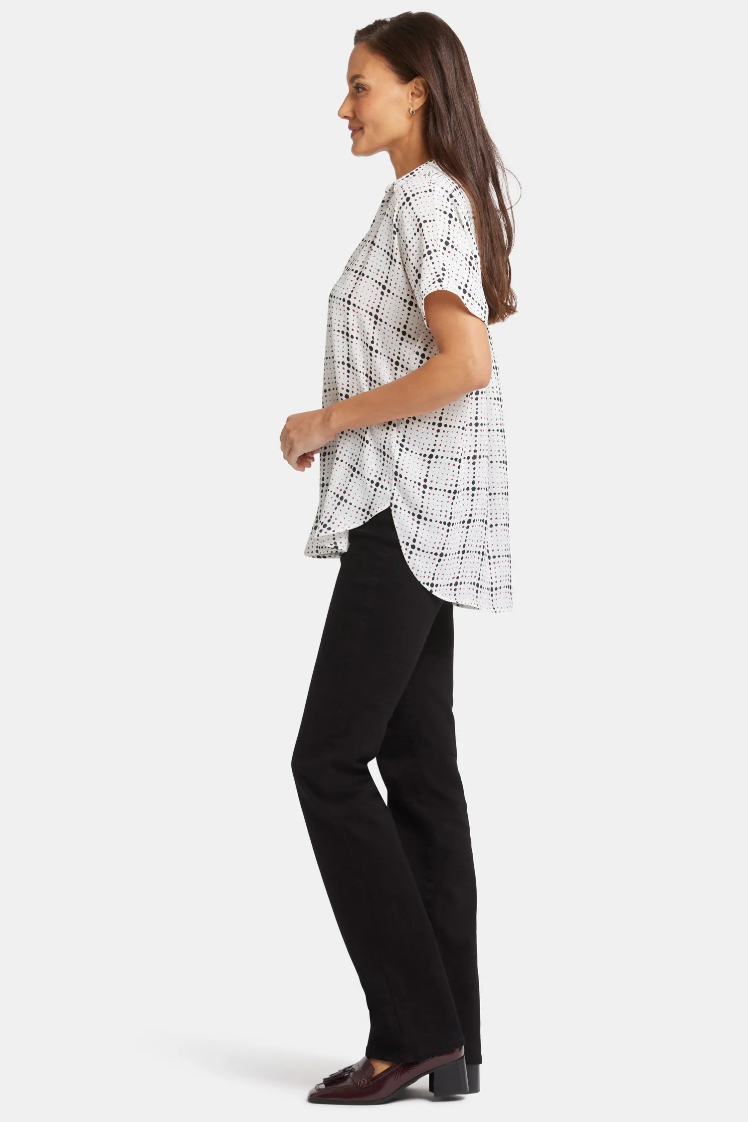 Becky Short Sleeved Blouse - Skylight