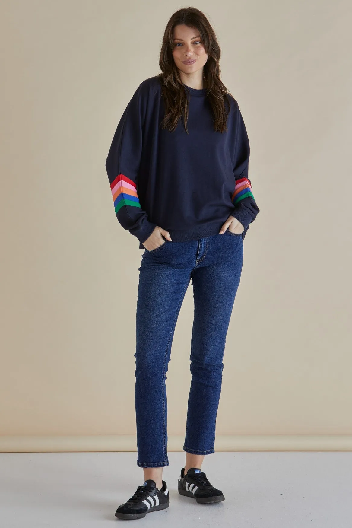 Betty Basics Davina Jumper Dark Blue Multi