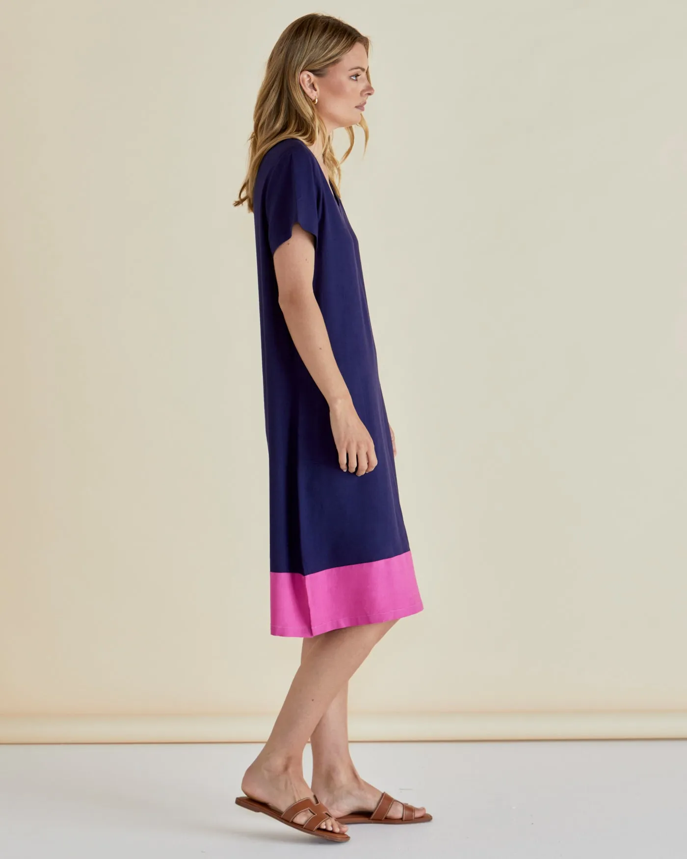 Betty Basics Elwood Dress Navy Pink