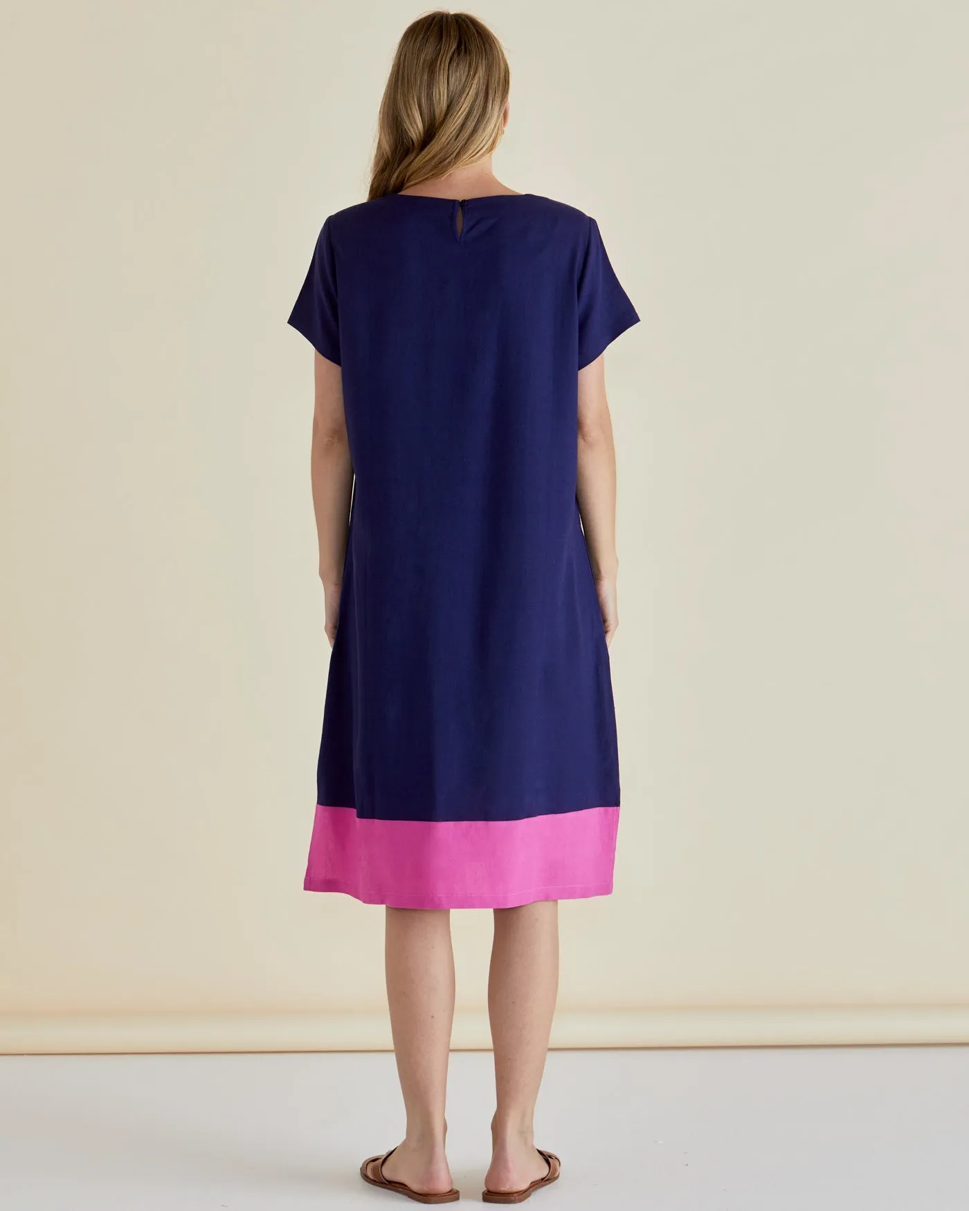 Betty Basics Elwood Dress Navy Pink