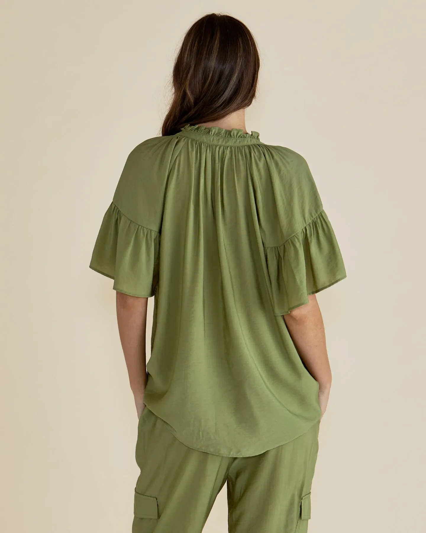 Betty Basics Vivienne Blouse Pistachio