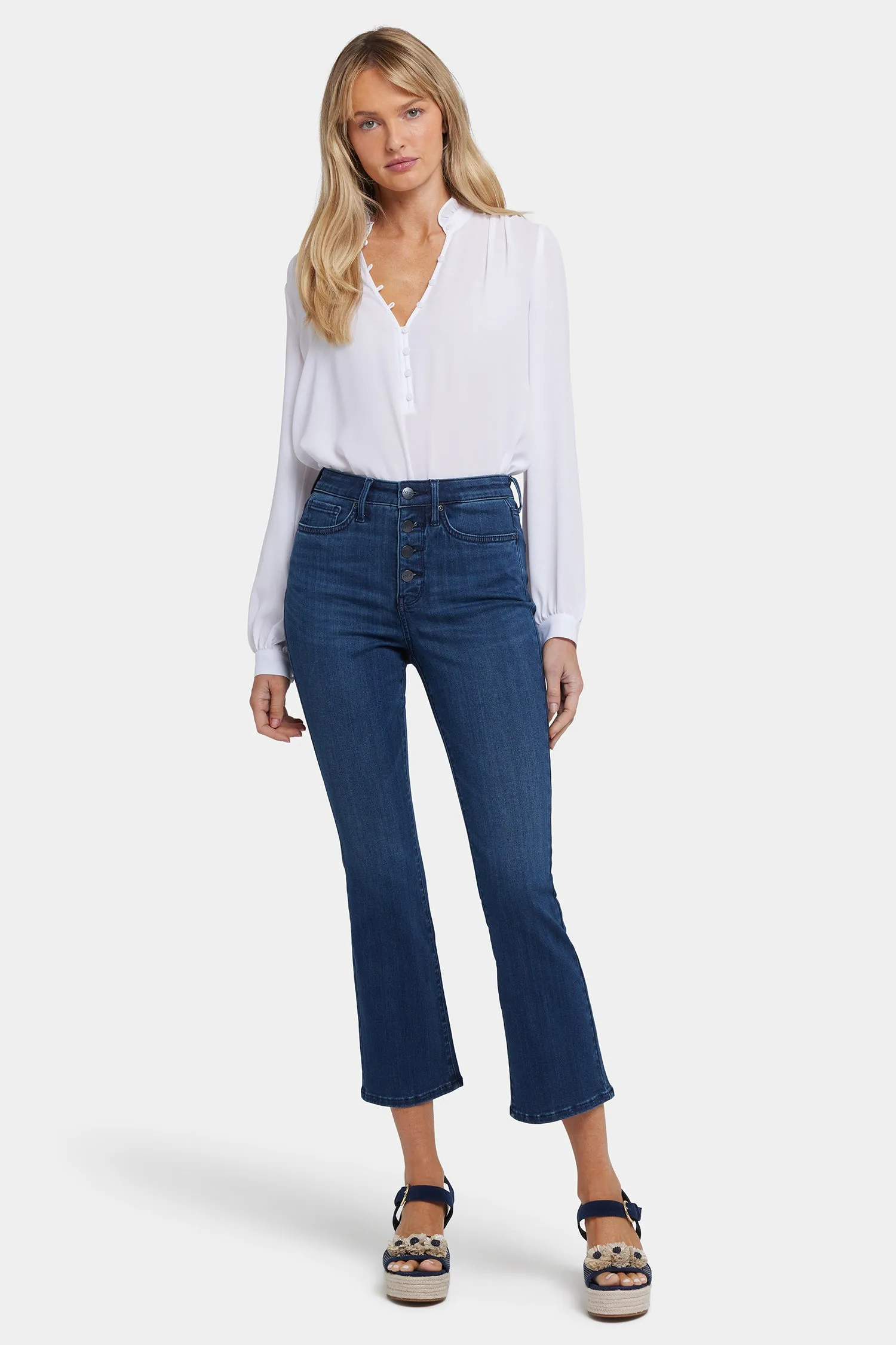 Billie Mini Bootcut Ankle Jeans - Ibiza Blues