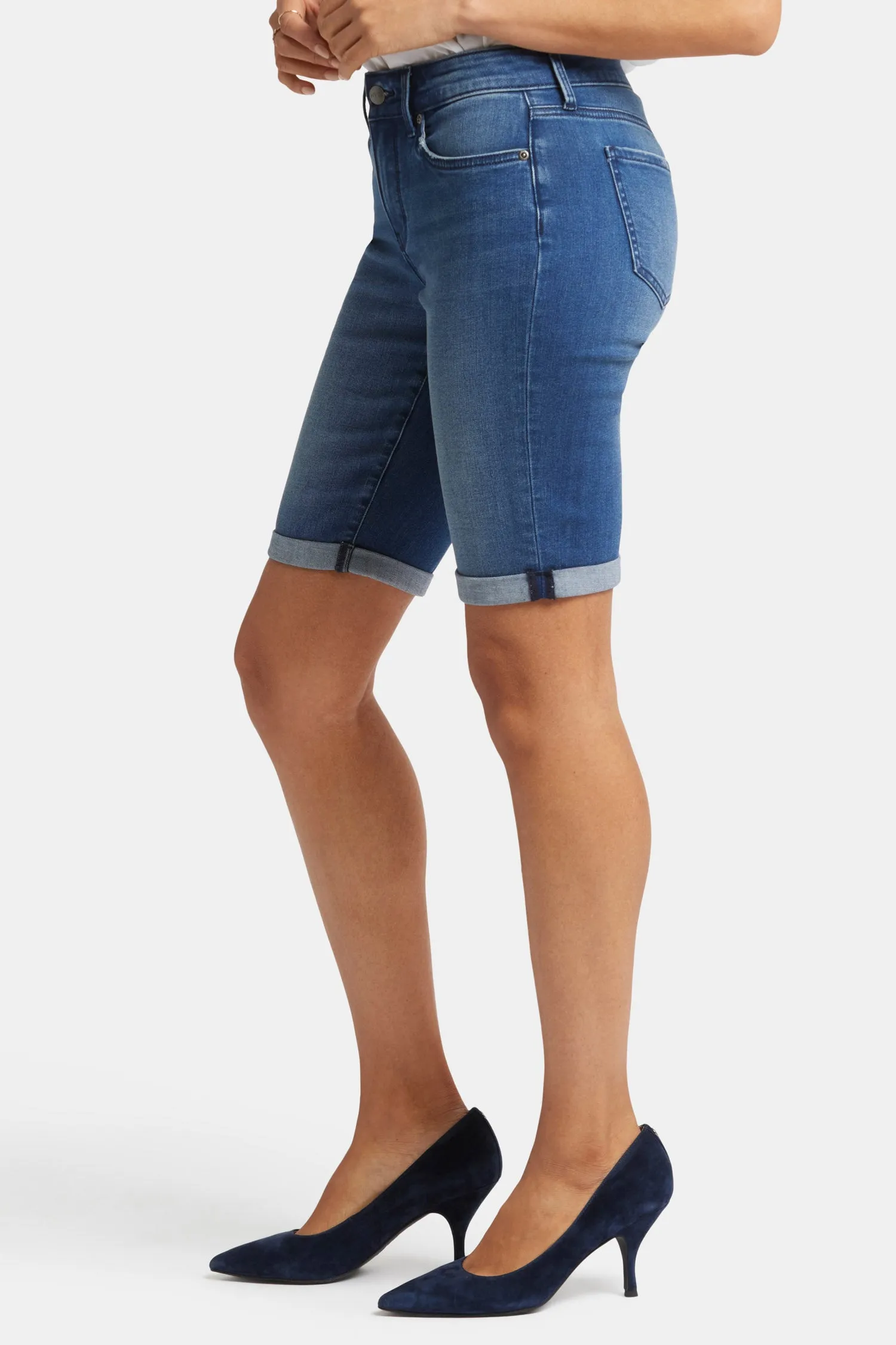 Briella 11 Inch Denim Shorts - Cascade Wave