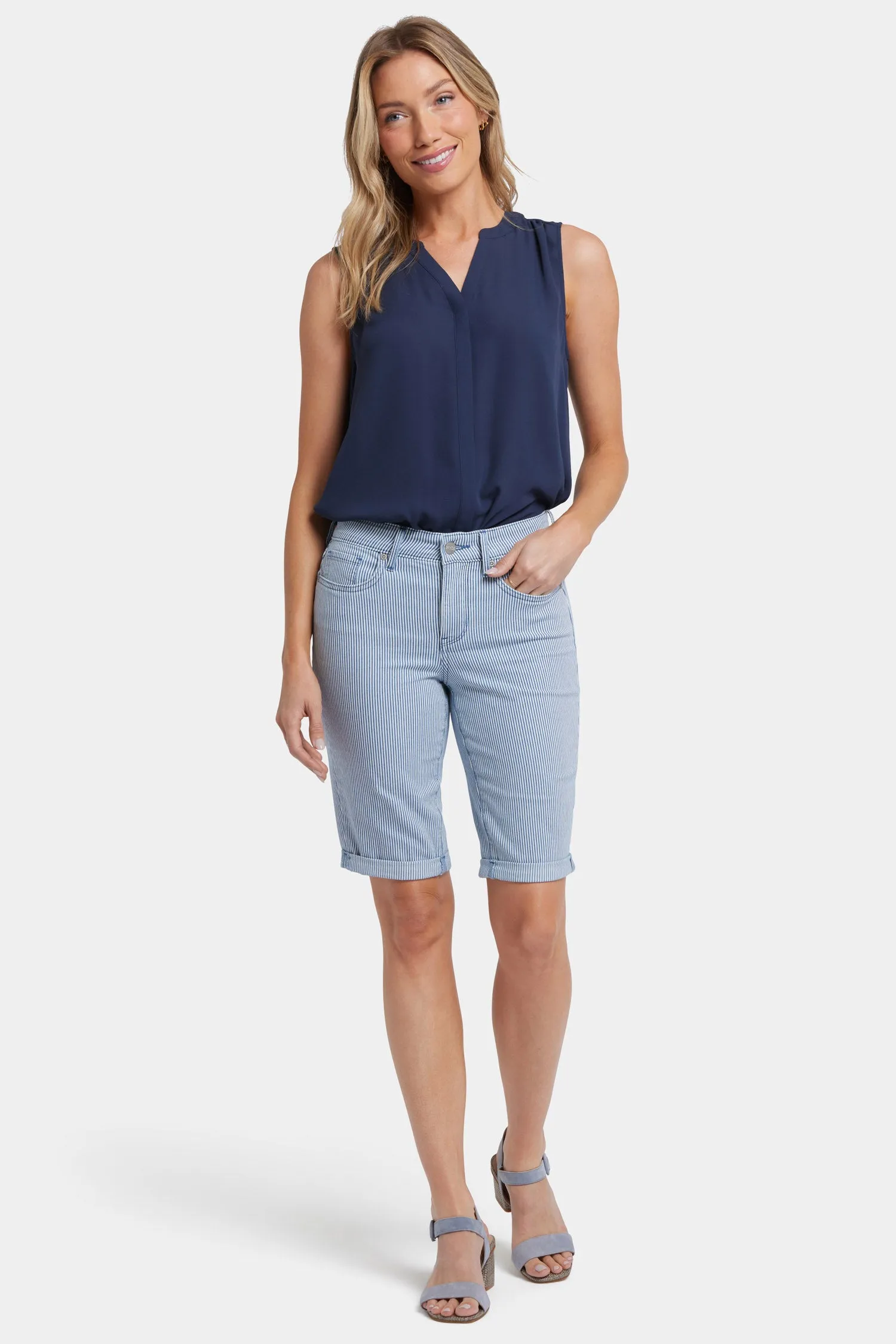 Briella 11 Inch Denim Shorts - Merida Stripe