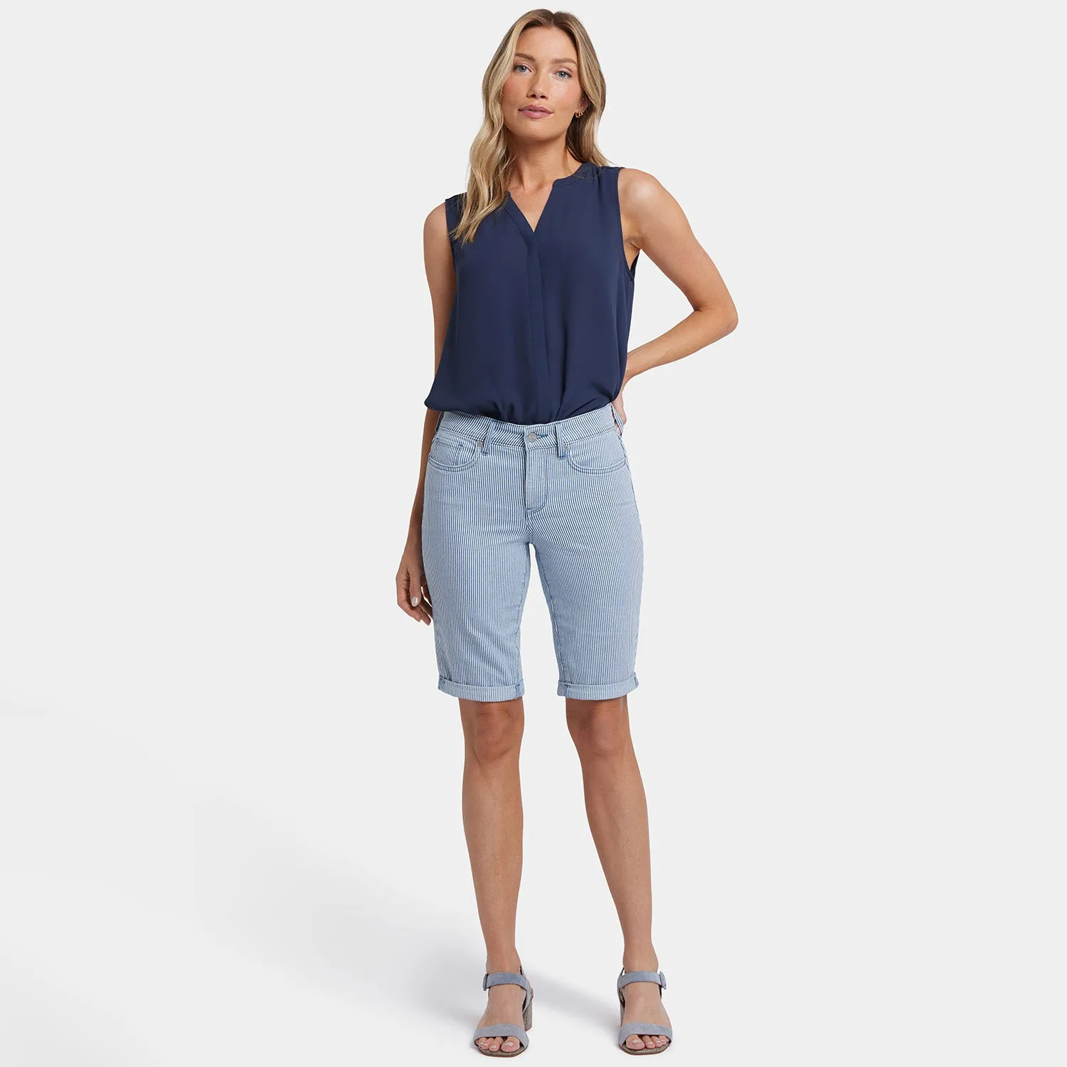 Briella 11 Inch Denim Shorts - Merida Stripe