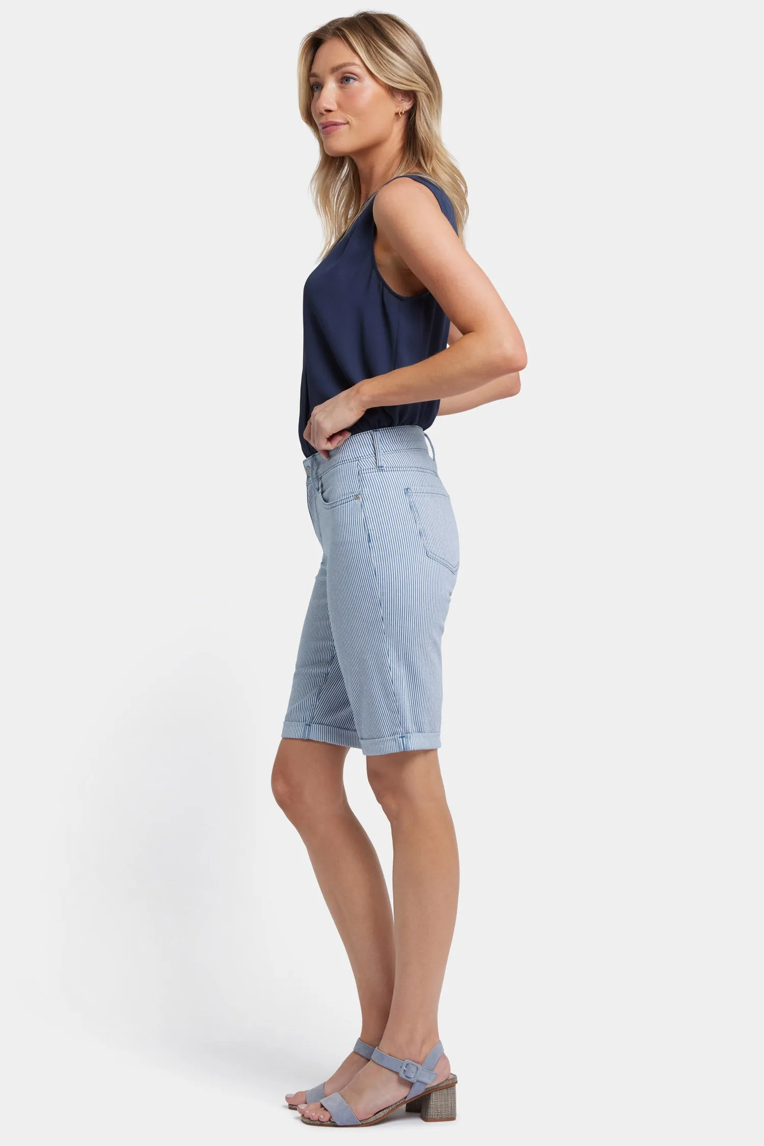 Briella 11 Inch Denim Shorts - Merida Stripe