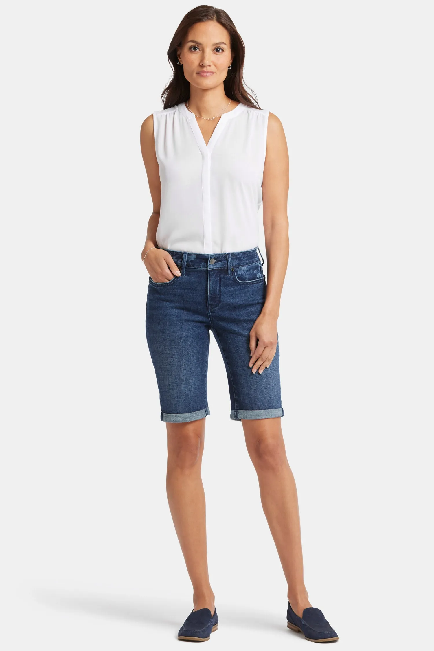 Briella 11 Inch Denim Shorts - Olympus