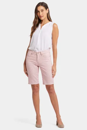 Briella 11 Inch Denim Shorts - Pink Frost Stripe