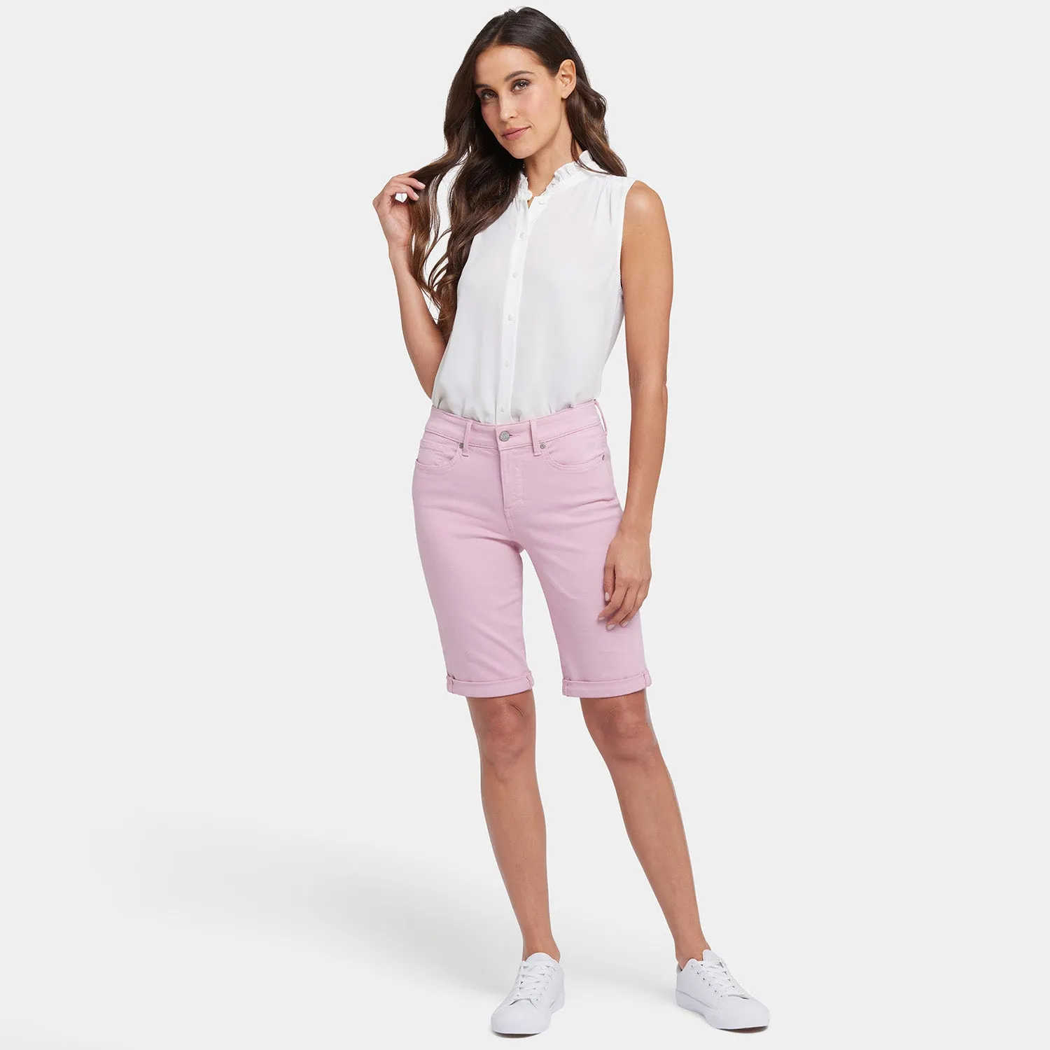 Briella 11 Inch Denim Shorts - Pink Nectar