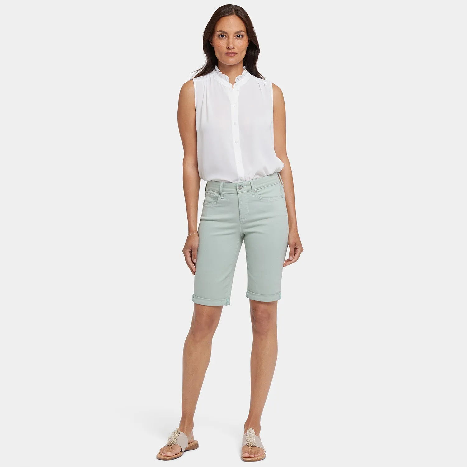 Briella 11 Inch Denim Shorts - Tomatillo