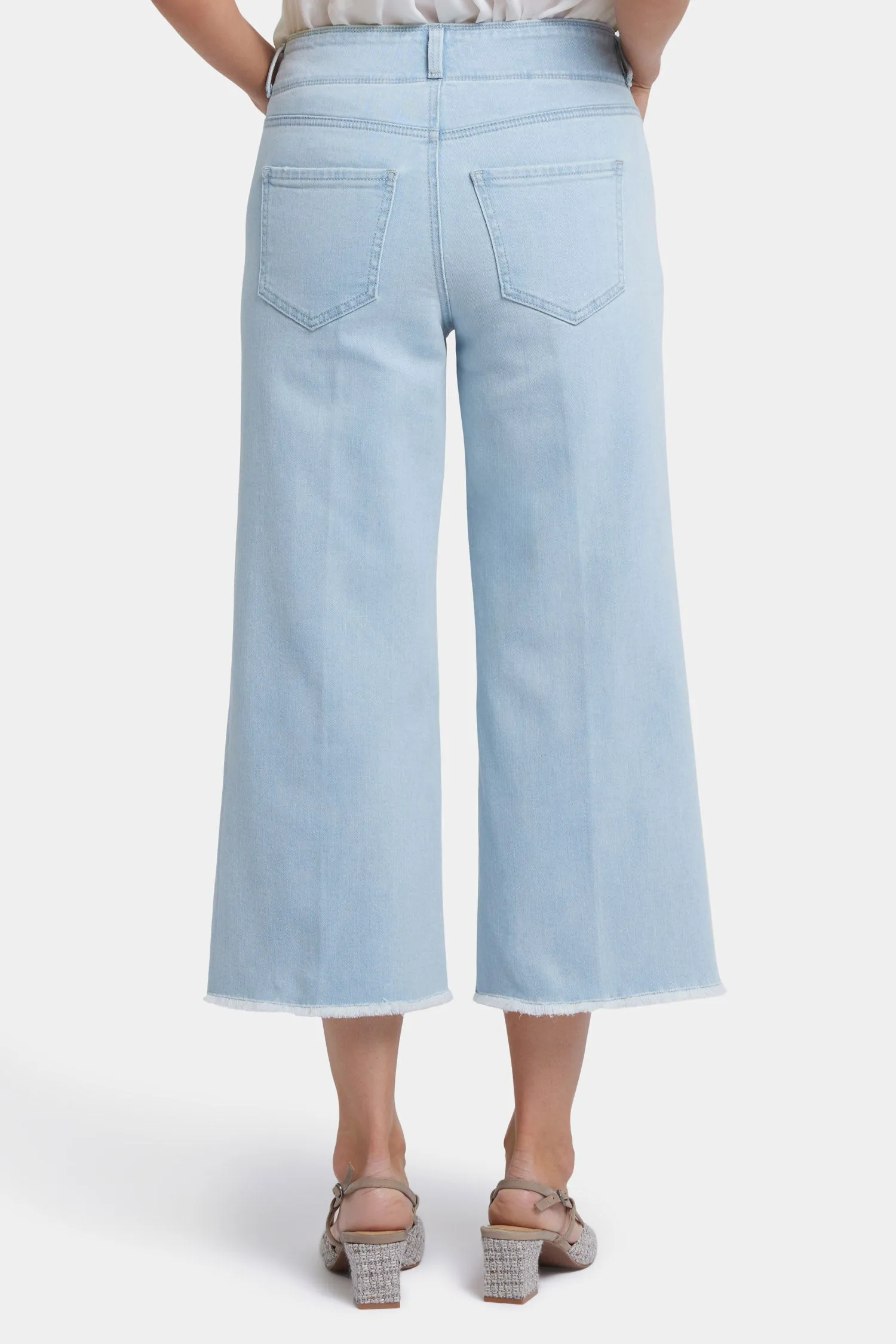 Brigitte Wide Leg Capri Jeans - Clear Waters