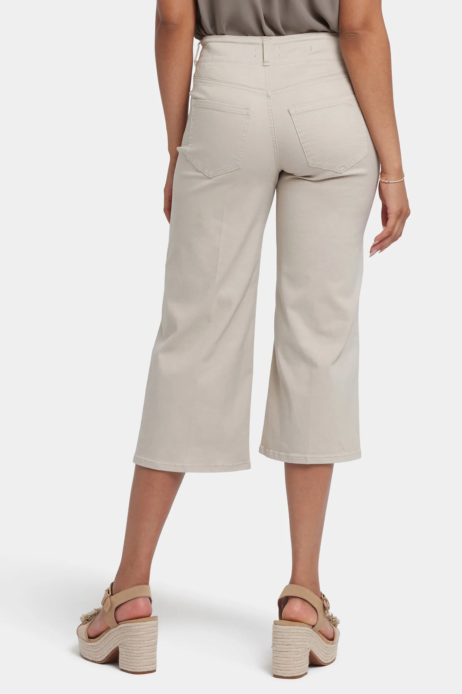 Brigitte Wide Leg Capri Jeans - Feather