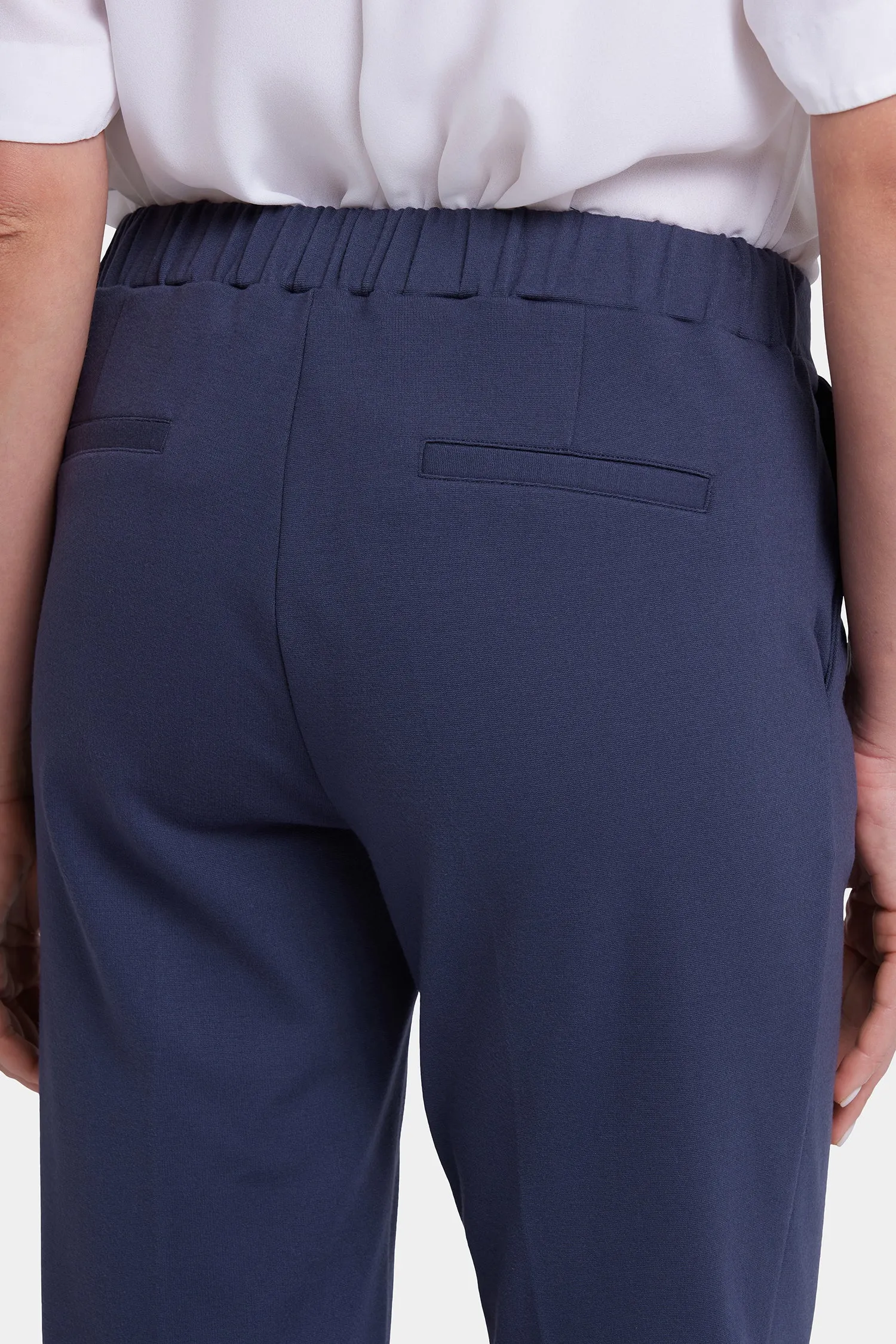 Cassidy Ankle Pull-On Trouser Pants - Oxford Navy