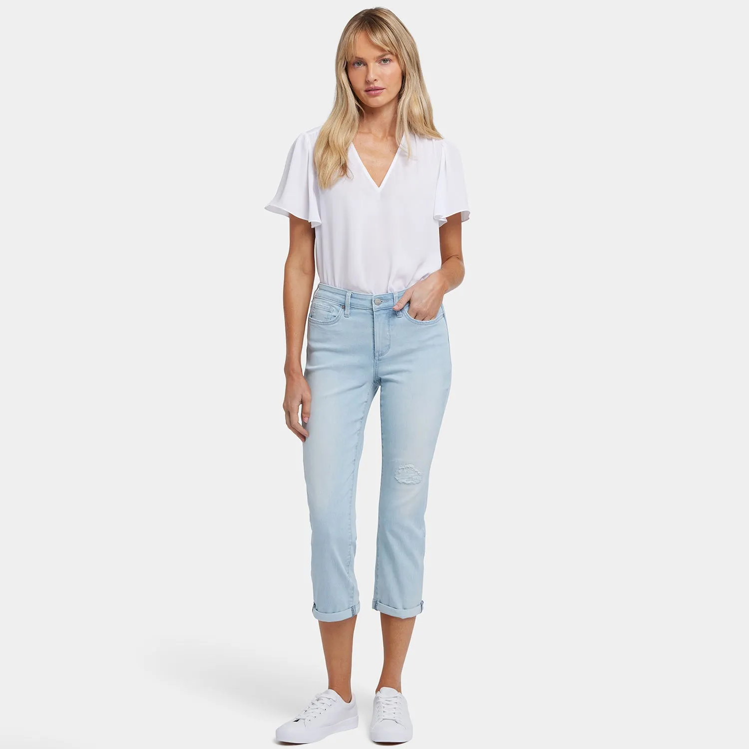 Chloe Skinny Capri Jeans - Clear Waters