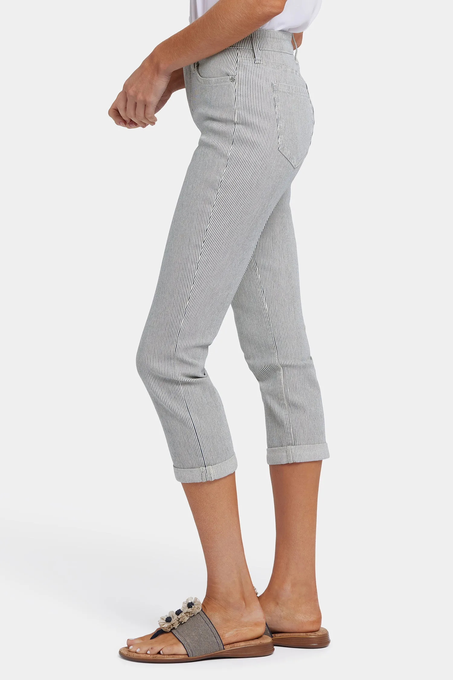 Chloe Skinny Capri Jeans - Luarca Stripe