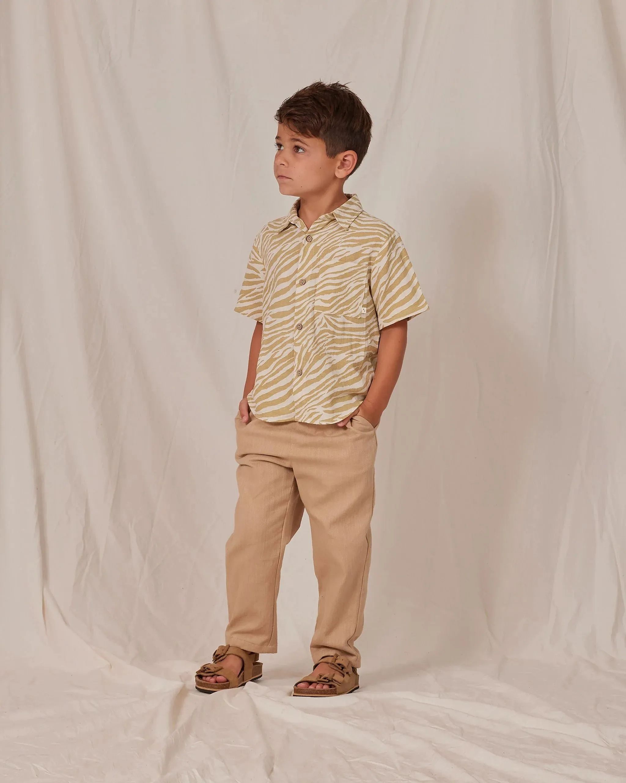 Collared Short Sleeve Shirt | Zebra