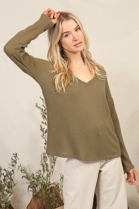 Cozy Days Thermal Brushed Top* - Final Sale