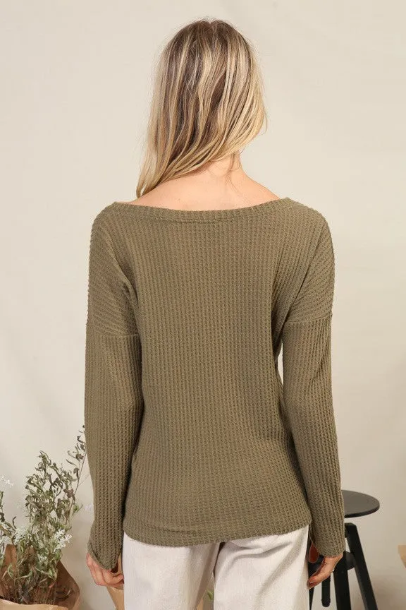 Cozy Days Thermal Brushed Top* - Final Sale