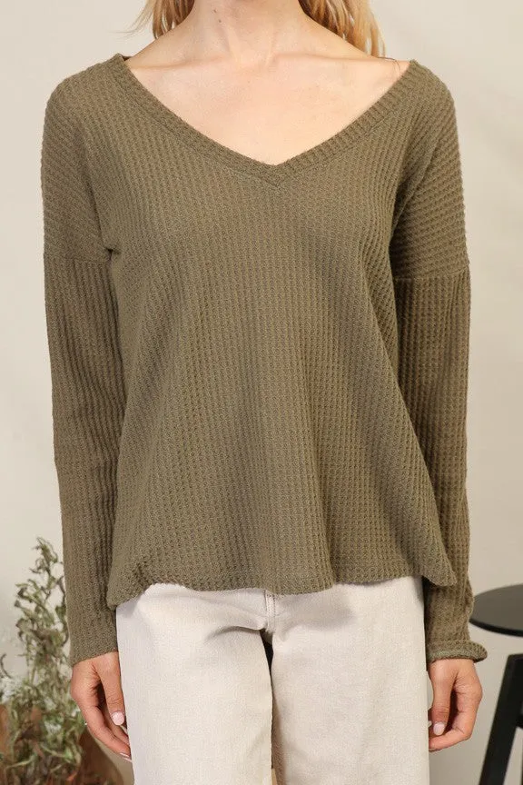 Cozy Days Thermal Brushed Top* - Final Sale