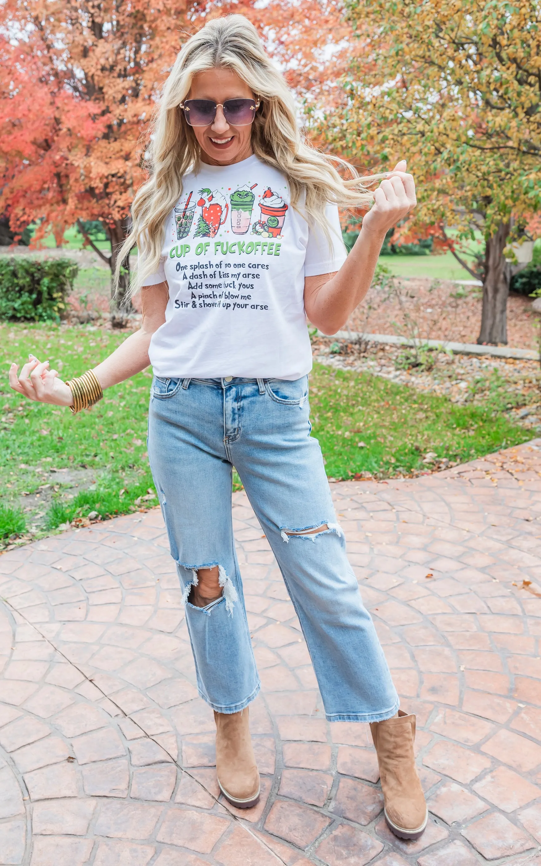 Cup of Grinch Cheer Graphic T-shirt* - Final Sale