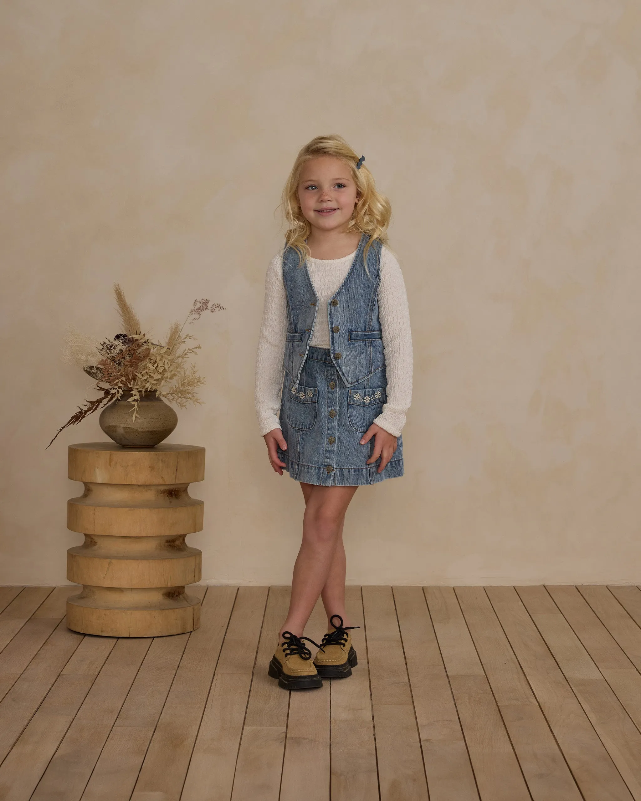 Denim Vest || Light Washed Denim