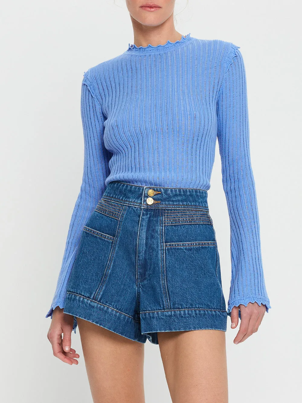 Diana Knit Top - Blue