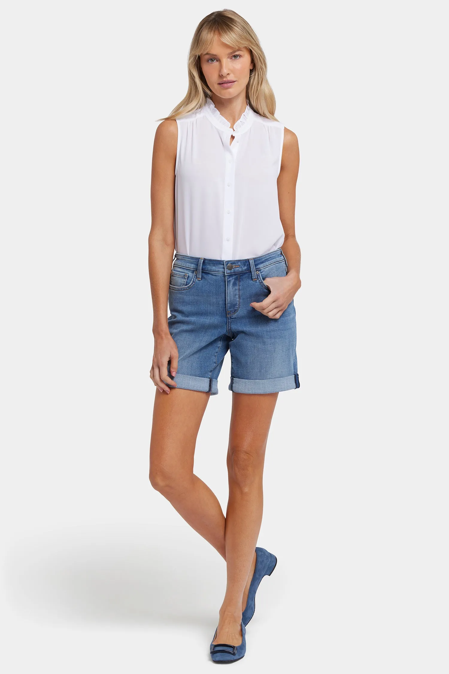 Diana Relaxed Denim Shorts - Barcelona Breeze