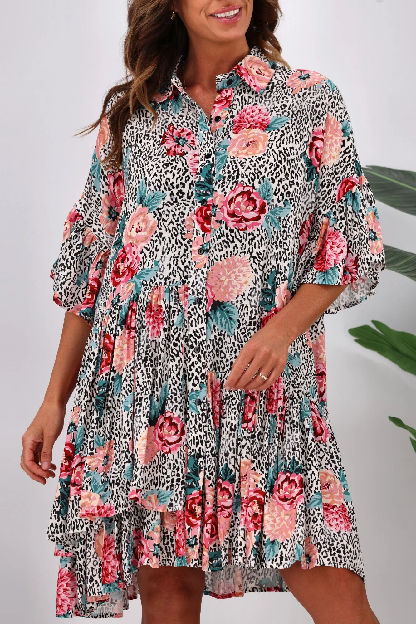 Dreamcatcher Megan Mini Dress Multi Floral