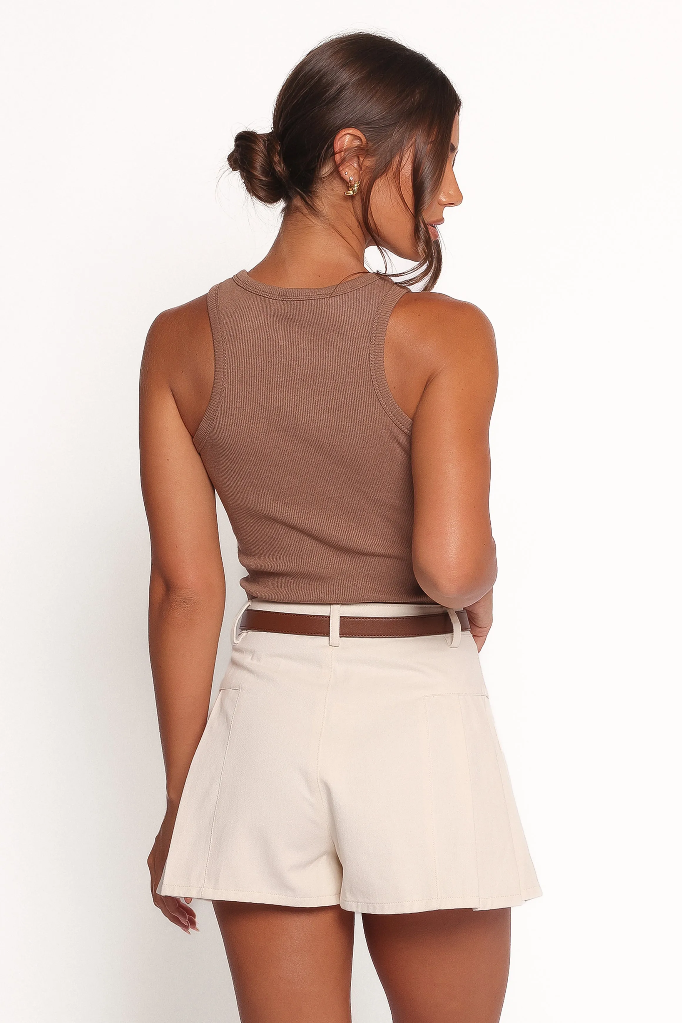 Ecita Pleated Shorts - Ecru