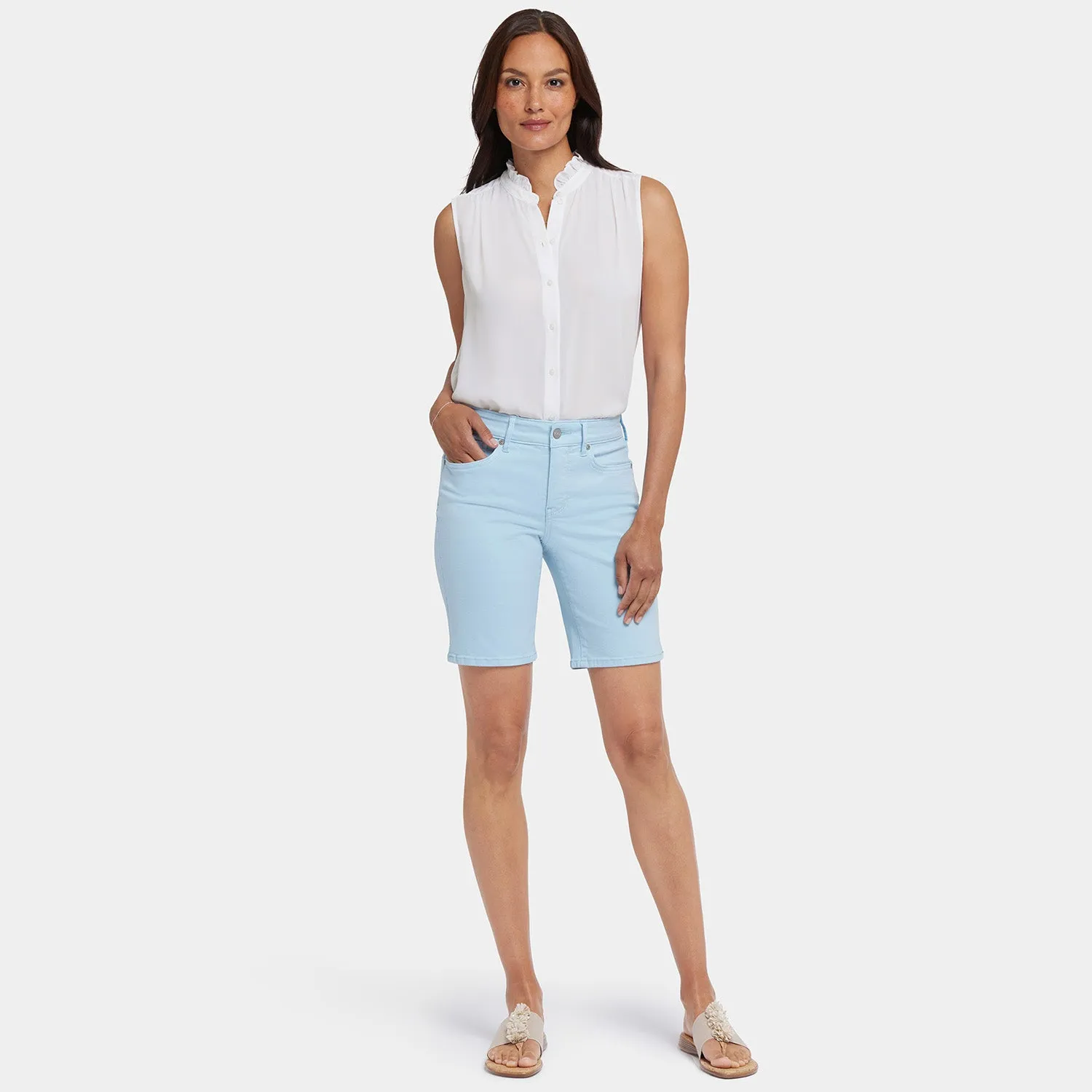 Ella Denim Shorts - Aquatic