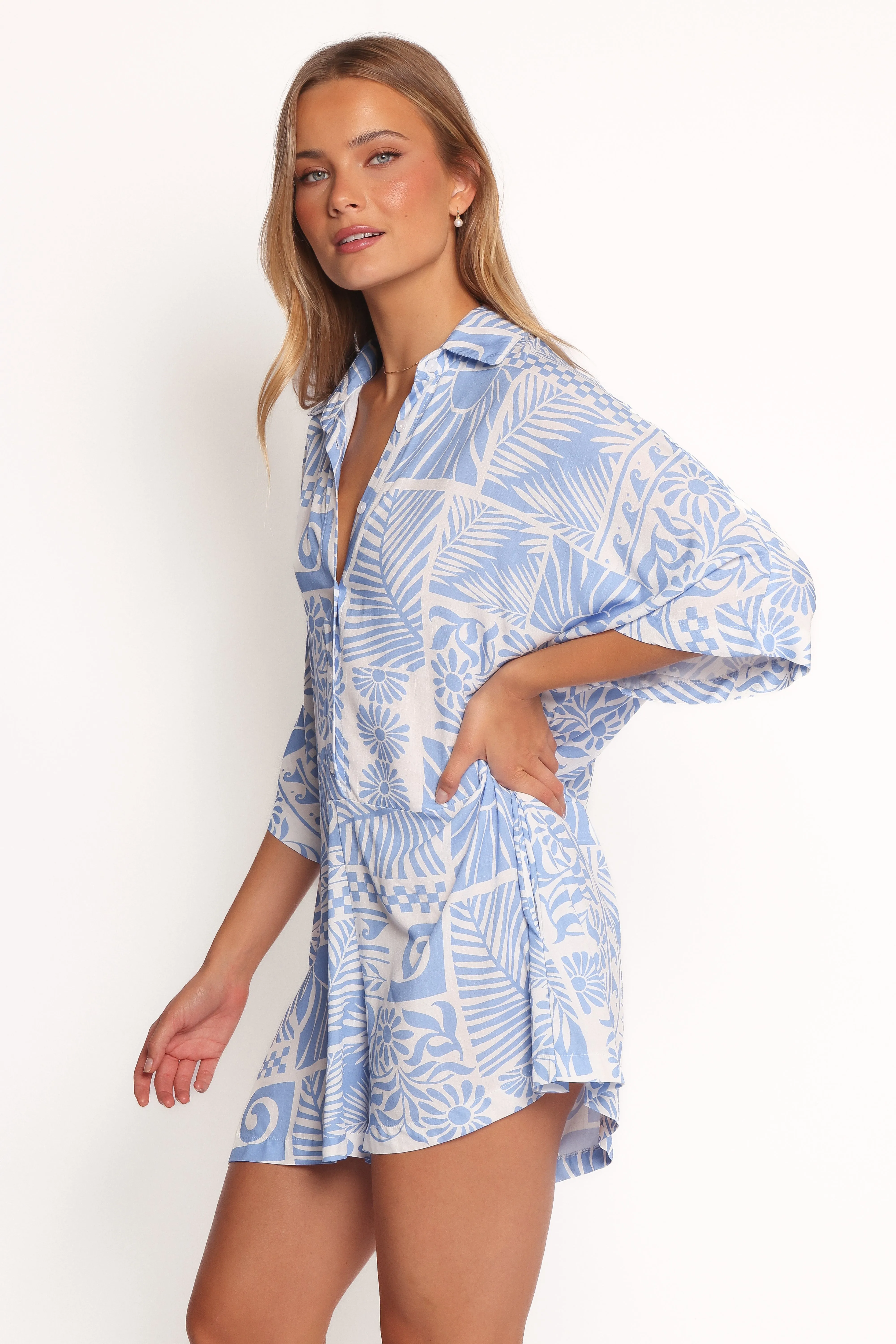 Ellisa Romper - Blue Floral