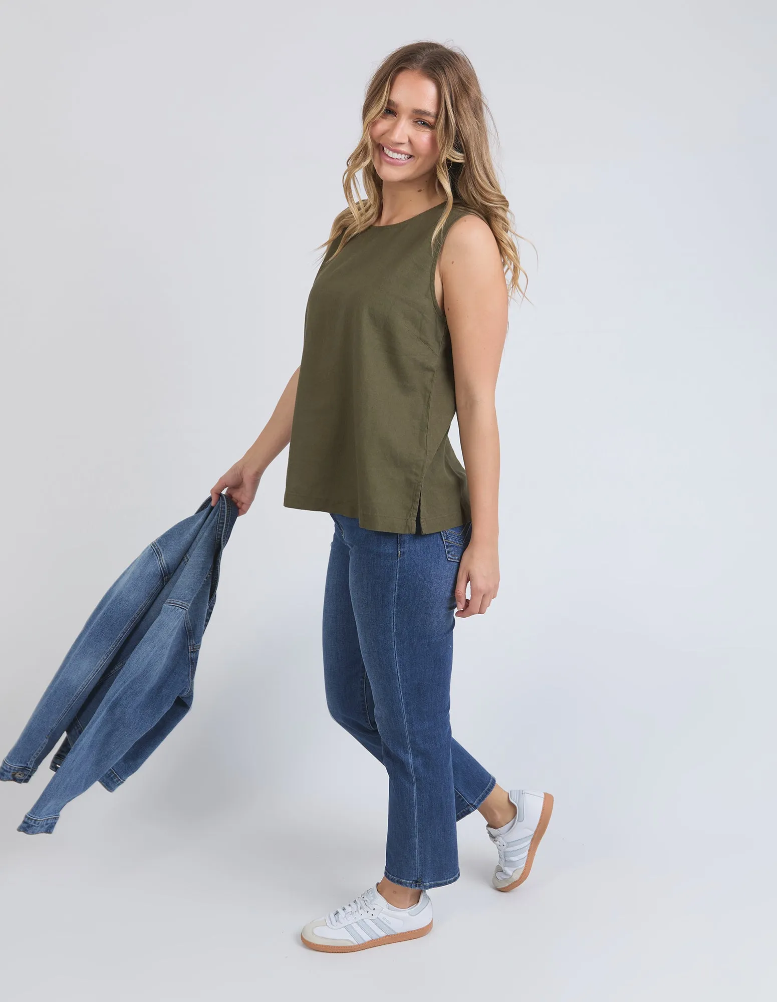 Elm Curtis Woven Tank Clover