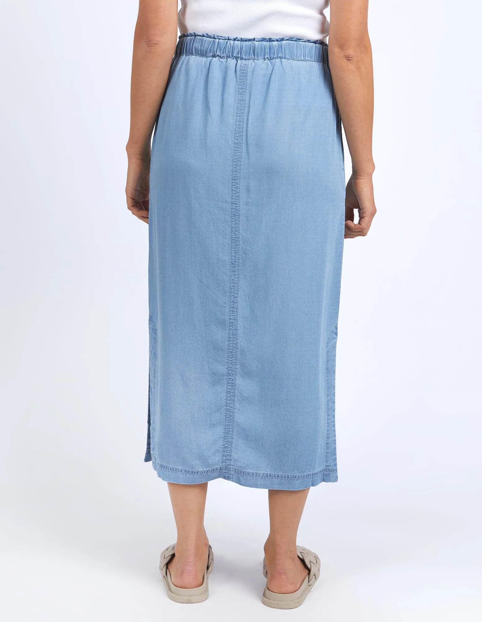 Elm Penny Utility Skirt Mid Blue Wash